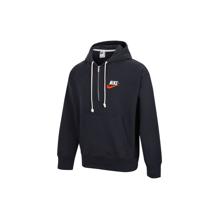 Вязаный пуловер с капюшоном и вышитым логотипом Nike, мужские топы, черный DM5280-045 S