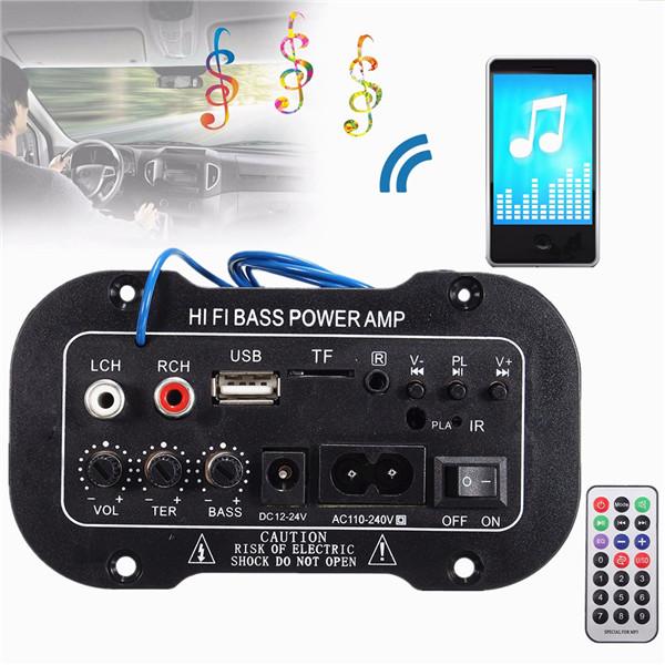 Автомобильный Bluetooth 2,1 HiFi Bass Power AMP цифровой автомобильный усилитель радио аудио усилитель USB TF пульт дистанционного управления продолжение