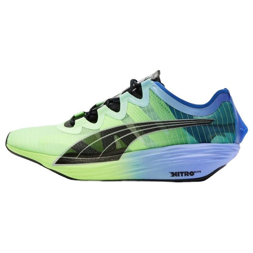 Puma Fast-FWD Nitro Elite Green Royal Sapphire Мужские кроссовки Черный Серебристый 376591-07 39