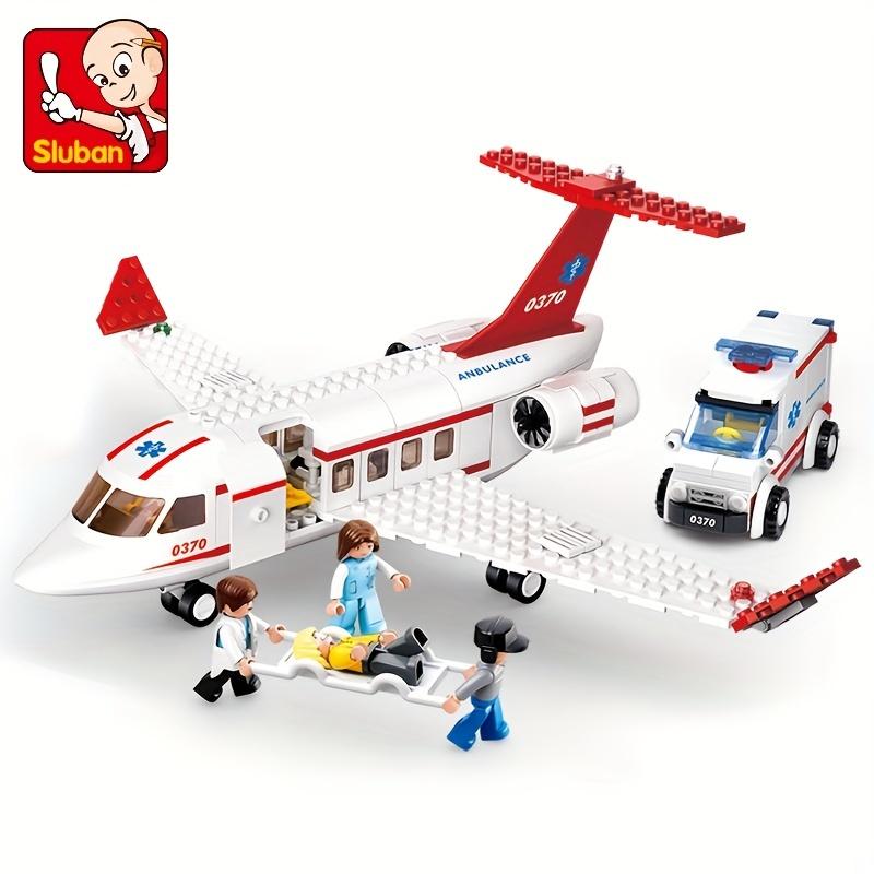335 шт. Sluban Air Rescue Aircraft с медицинской командой скорой помощи, строительные блоки, набор игрушек, сборка, развивающие игрушки M38-B0370