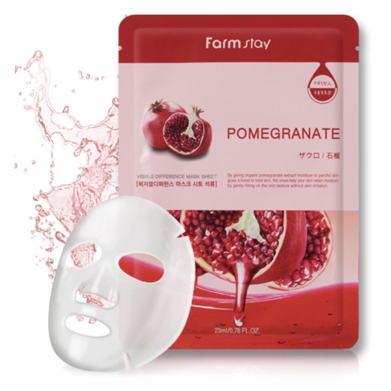 FARM STAY Visible Difference Mask Pack Гранат 23 мл (3 варианта) 10sheets