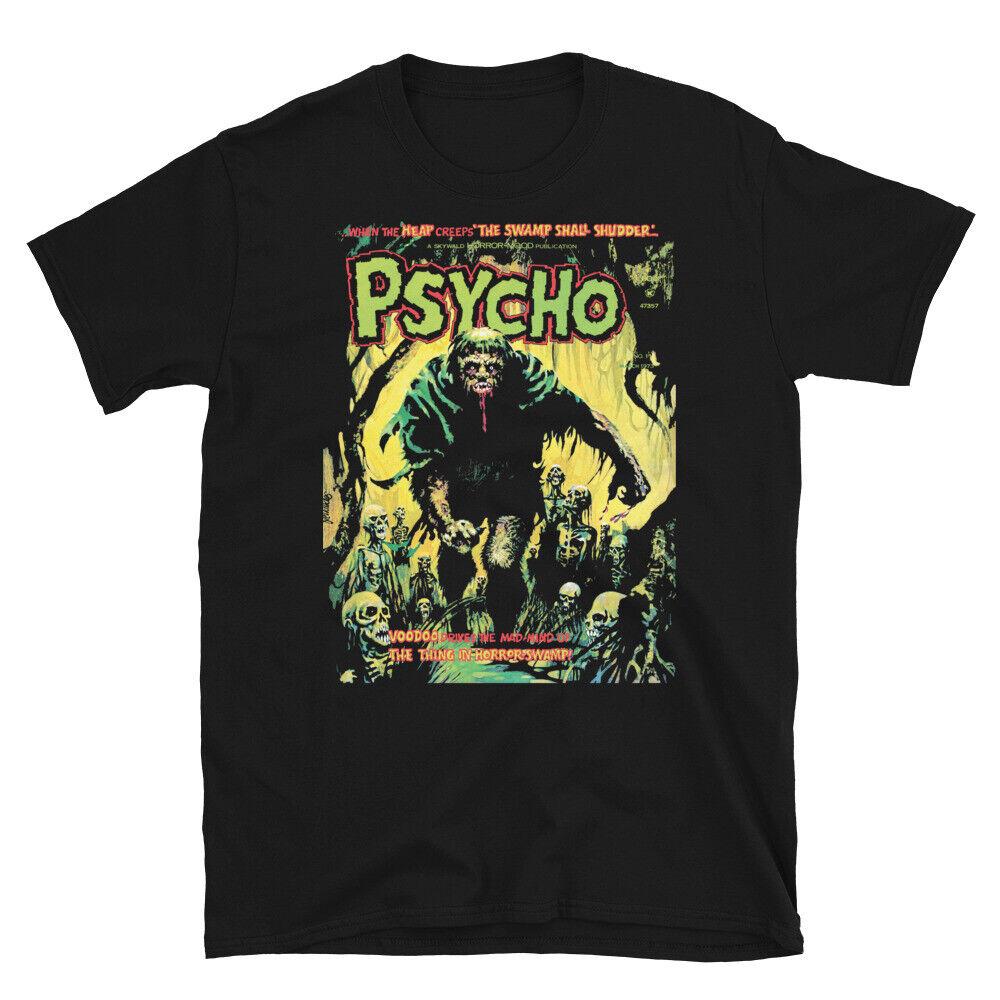Psycho Comic No 11, март 1973 г., черная футболка унисекс с короткими рукавами S