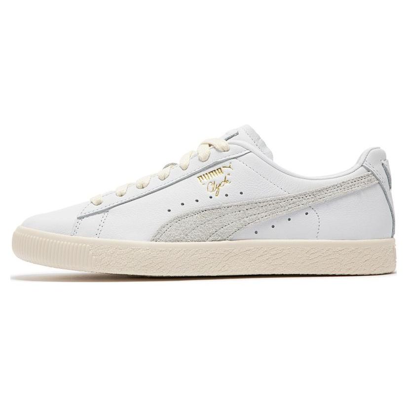 Кроссовки Puma Clyde Base Unisex White Frosted-Ivory Team-Gold 390091-01 43