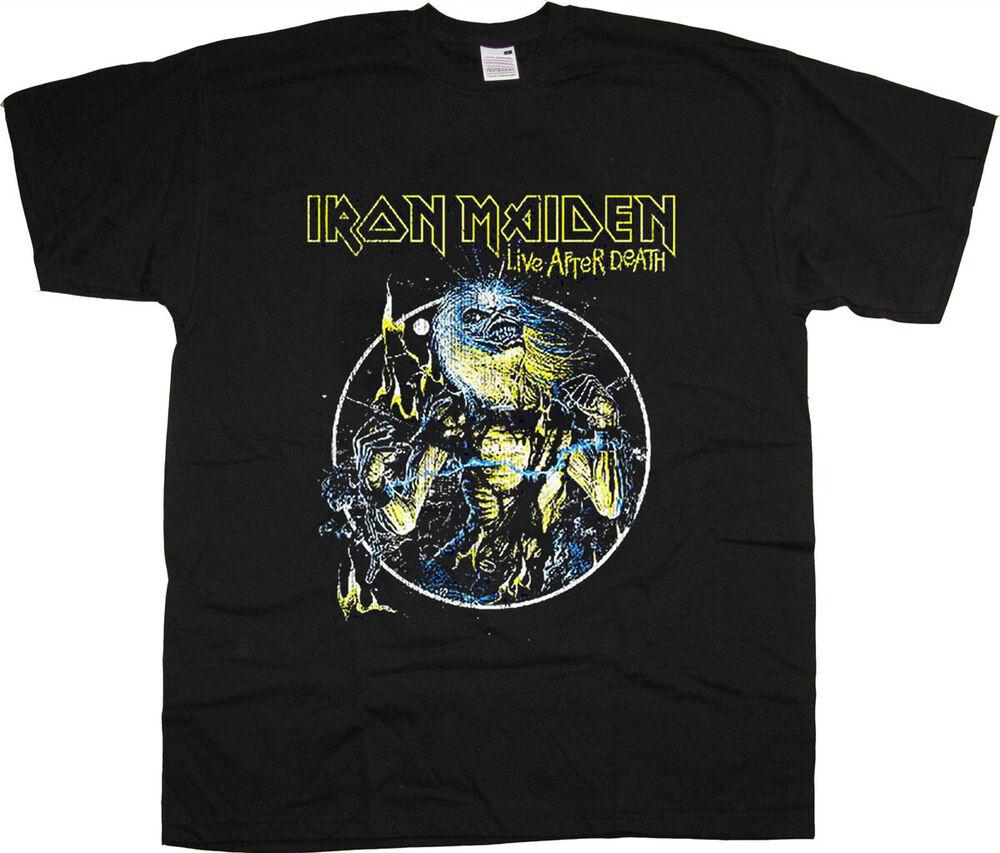 Футболка унисекс Iron Maiden Live After Death Steve Harris Rock Tee S