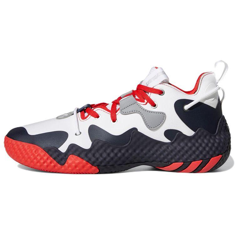 Adidas Харден Том. 6 White Vivid Red Legend Ink Мужские кроссовки Cloud-White GV9081 45⅓