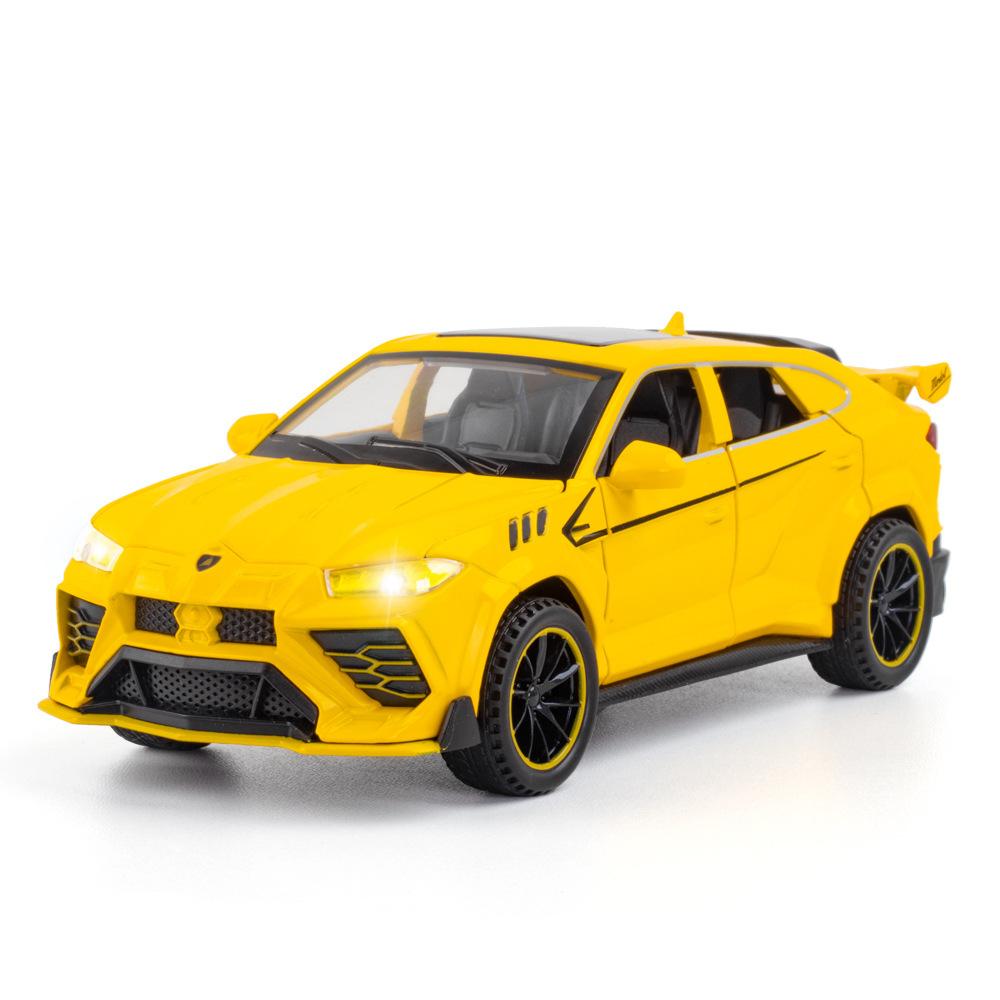 1/32 Lamborghini URUS Dison Sports Игрушечная модель автомобиля Литой сплав Капот открывается Функция оттягивания назад Модели автомобилей Подарок на день рождения мальчика серый