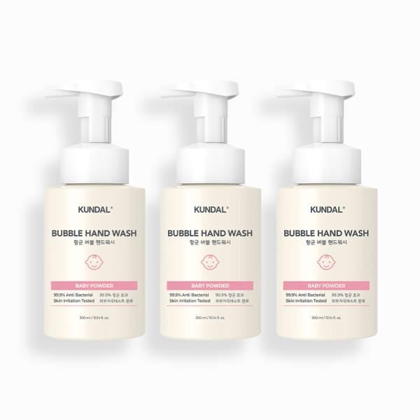 Уход за волосами KUNDAL Pure & Safe Bubble Hand Wash 3-х предметный набор для мытья рук, детская присыпка 300 мл, корейская косметика с приятным ароматом