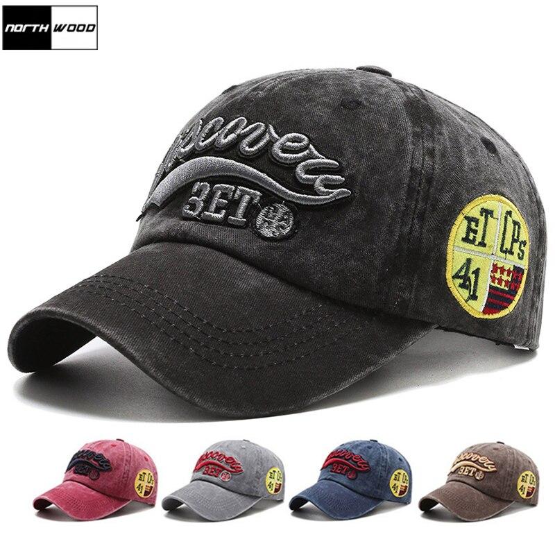 NORTHWOOD Kpop мужские бейсболки из промытого хлопка папа шляпа Bone Snapback для женщин повседневная регулируемая кепка с узором 56-60cm чёрный