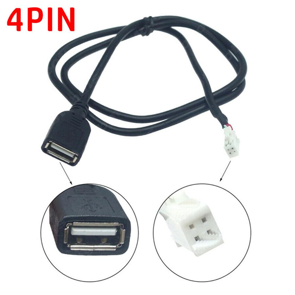 Радио автомобильный USB-кабель-адаптер стерео, 2 шт., 4-контактный и 6-контактный