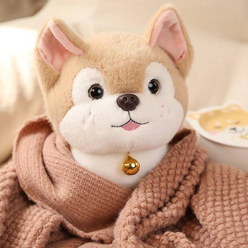 25 см плюшевая игрушка-симулятор собаки Huskytoy Super Kawaii Likelife аниме серая кукла-собака чучело щенка игрушки для домашних животных для детей подарок 25cm серый