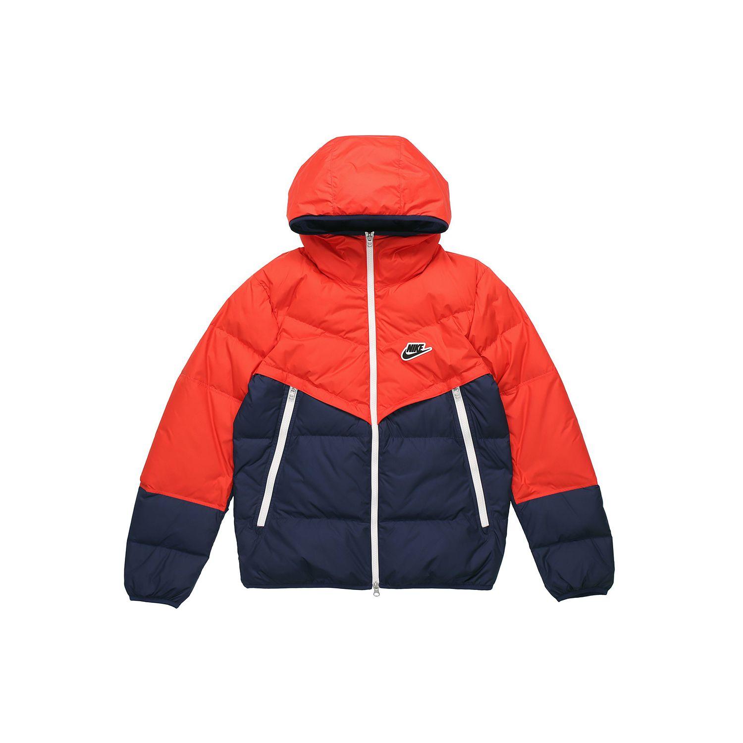 Nike Sportswear Пуховик Windrunner с капюшоном Теплый короткий пуховик Мужские куртки Красный Синий CU4405-673 M