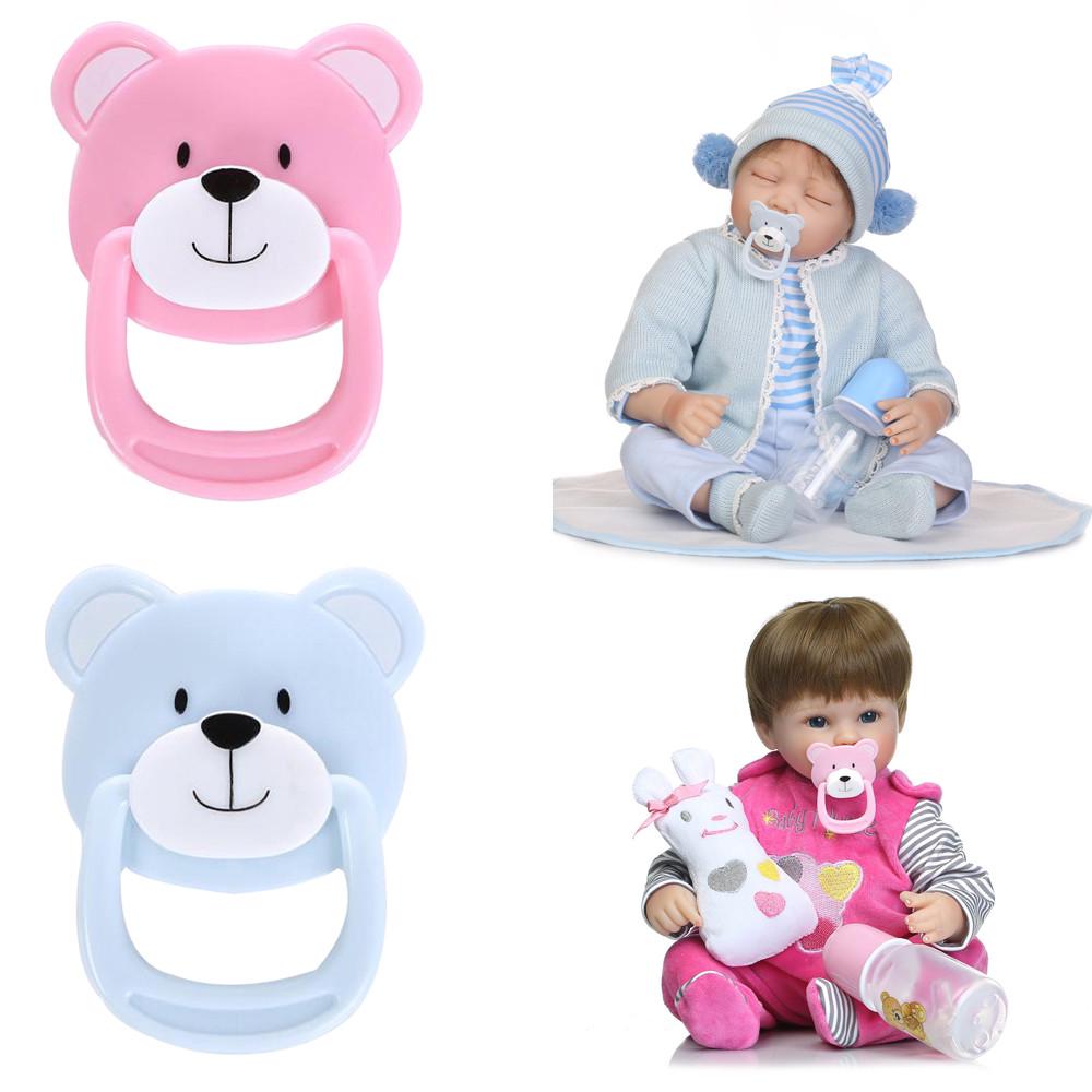1 шт. новая соска-пустышка для кукол Reborn Baby с внутренним магнитным аксессуаром розовый