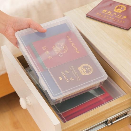 Пыленепроницаемый контейнер для хранения документов, многофункциональная прозрачная пластиковая коробка для сертификатов данных, канцелярские товары, ювелирные изделия, портативная большая емкость S