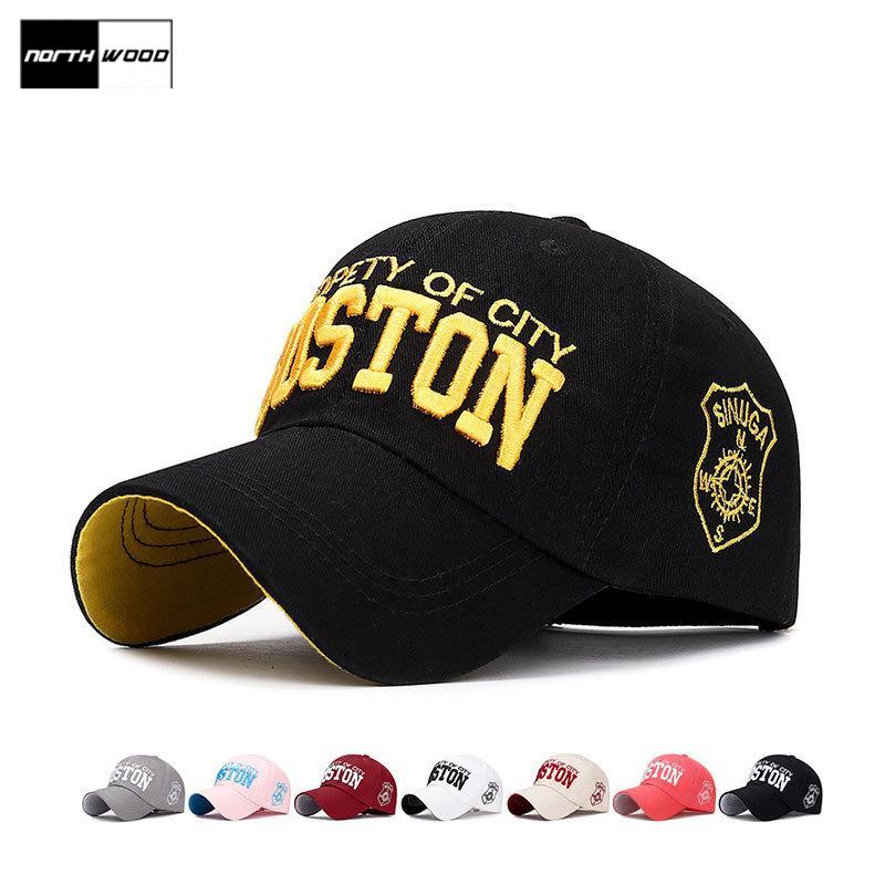 [NORTHWOOD] BOSTON Кепка с буквами, хлопковая мужская бейсболка, женская летняя кепка, бейсболка в стиле хип-хоп, кепка для папы, кепка-дальнобойщик 55-60cm белый