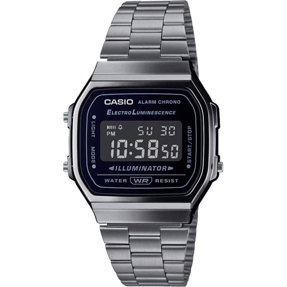 Электронные  Joom A168WGG 1B [] [Casio] Цифровые наручные часы VINDIE SERY MESSY LADY KID METALLIC GREY REVINDED