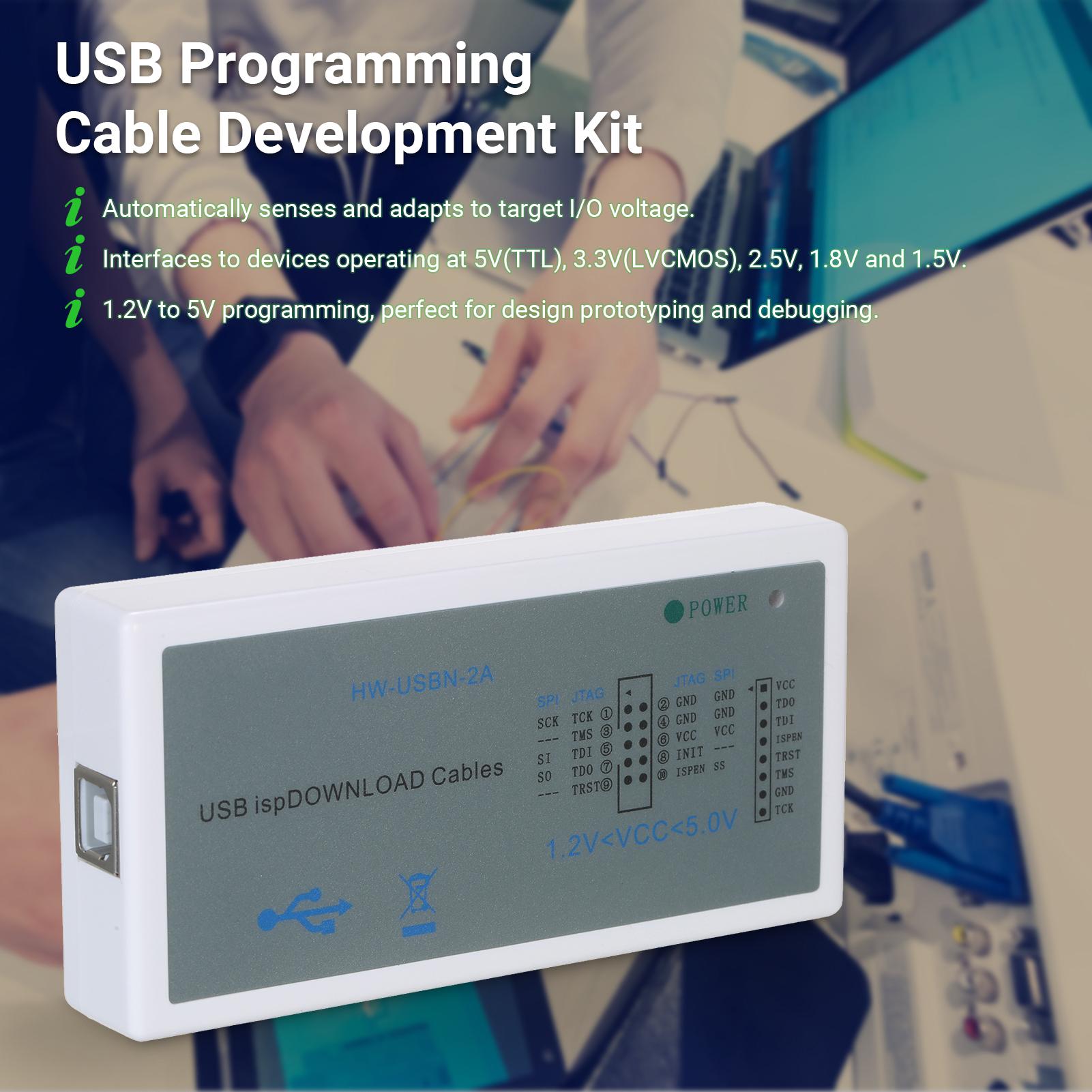 KKMOON USB ispDownload Кабель USB ISP Программатор JTAG SPI Flash USB-кабель для программирования Разработка белый
