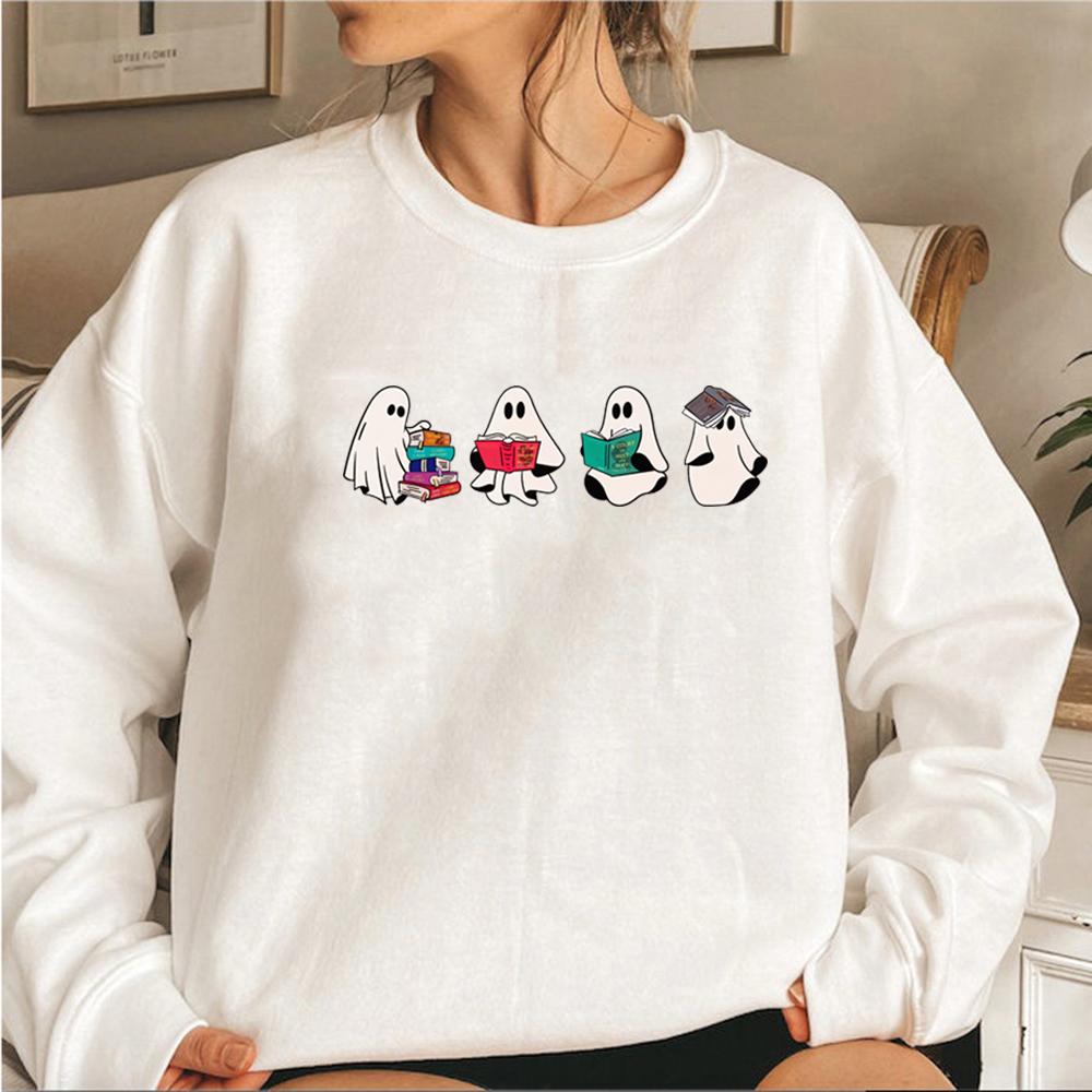 Толстовка с привидением Acotar Bookish Ghost Hoodie Толстовка с привидением Throne of Glass Vintage SJM Halloween Pullover Acotar Tops Booklish Gift S чёрный