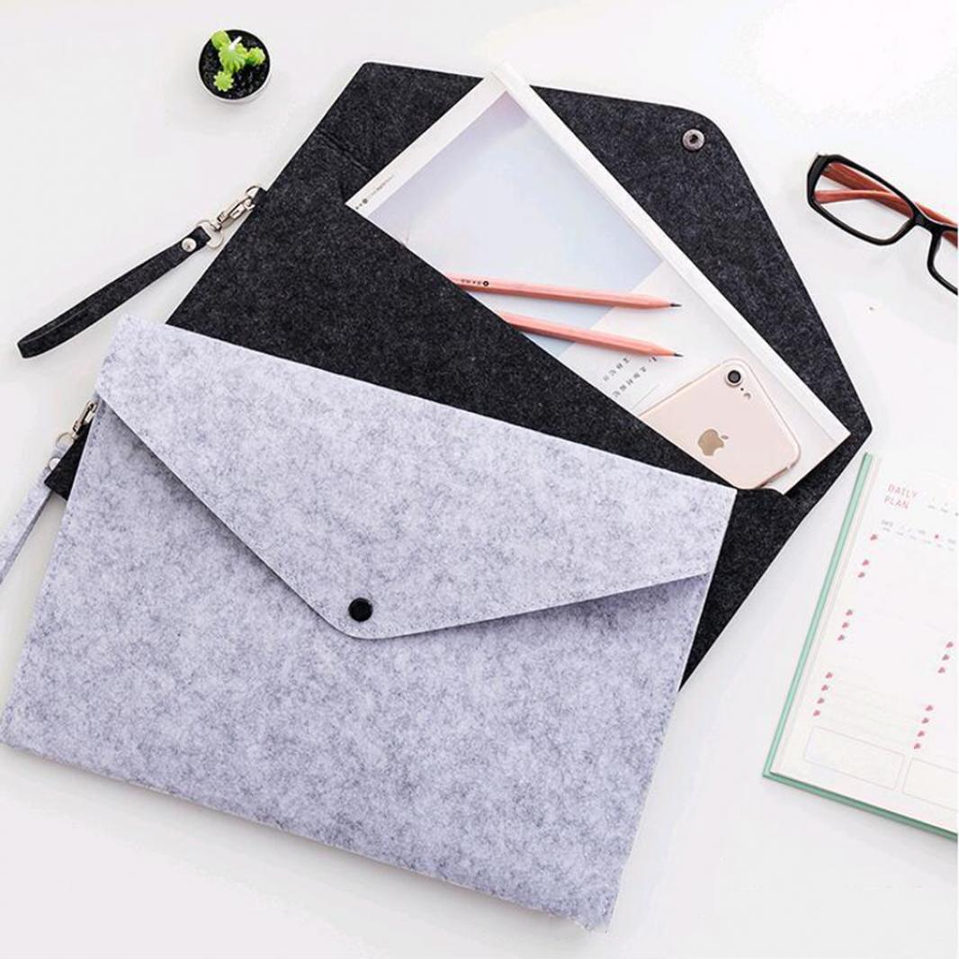 Ougeya Shop Фетровый конверт А4 Карман для документов Держатель для сумки-органайзера Школьные канцелярские товары One Size чёрный