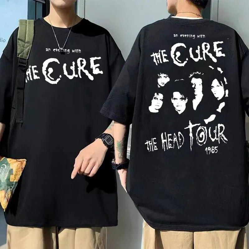 Рок-группа The Cure The Head Tour футболка с графическим принтом унисекс женская футболка большого размера в стиле панк унисекс футболки с круглым вырезом унисекс винтажная футболка L