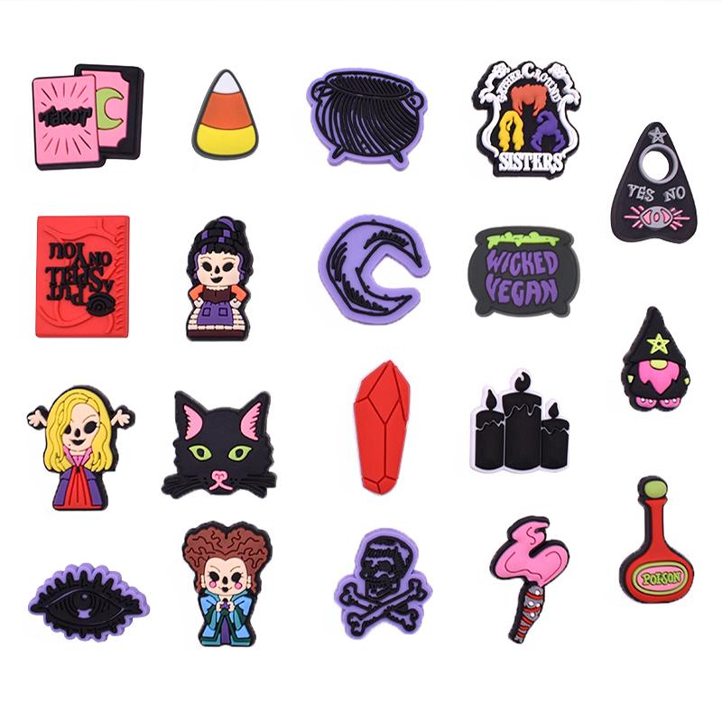 19 шт., подвески для украшения обуви из ПВХ серии Witch 19pcs