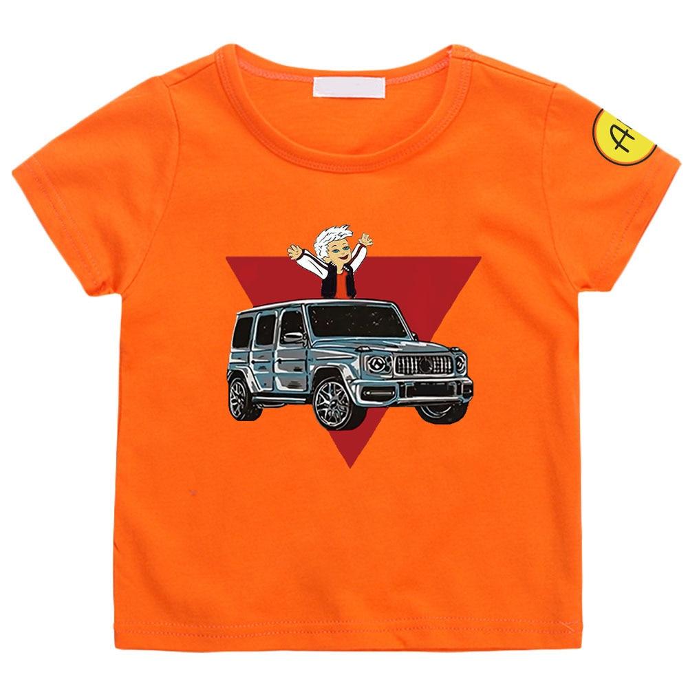   Joom Детские футболки Футболка Merch A4 100% хлопок Гелик с принтом Повседневная семейная одежда Модные топы Одежда для девочек Детская футболка Merch a4 для мальчиков 100 красный
