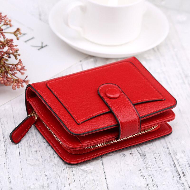 Женские кошельки Cartera, маленький кошелек, кошелек для монет, короткий кошелек на молнии, модный женский кожаный мешок для денег чёрный
