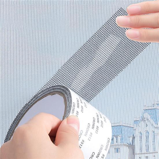 Ремонт экрана окна, двери, накладная крышка, сетчатая лента для ремонта оконных отверстий, прочная и практичная, простая в использовании чёрный