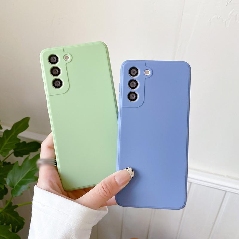Силиконовый чехол для телефона цвета конфет для Samsung Galaxy S25 Ultra S24 FE S23+ S22 A56 A36 A16 A06 A55 A15 A35 A05 Мягкая противоударная задняя крышка Samsung A32 5G синий