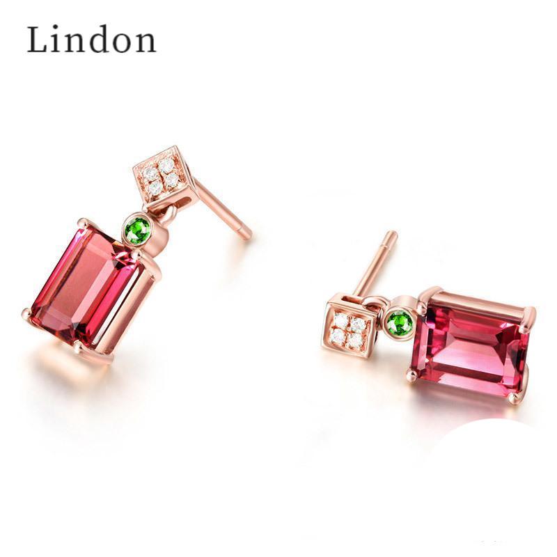 Модные ювелирные изделия Lindon, прямоугольные серьги для женщин, геометрические женские короткие серьги-капли красный