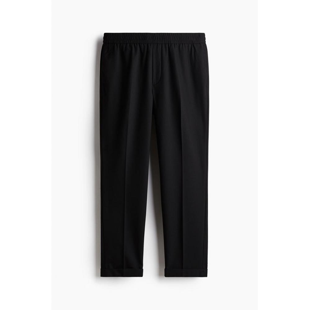 Брюки HM slim fit Tailored черного цвета XS