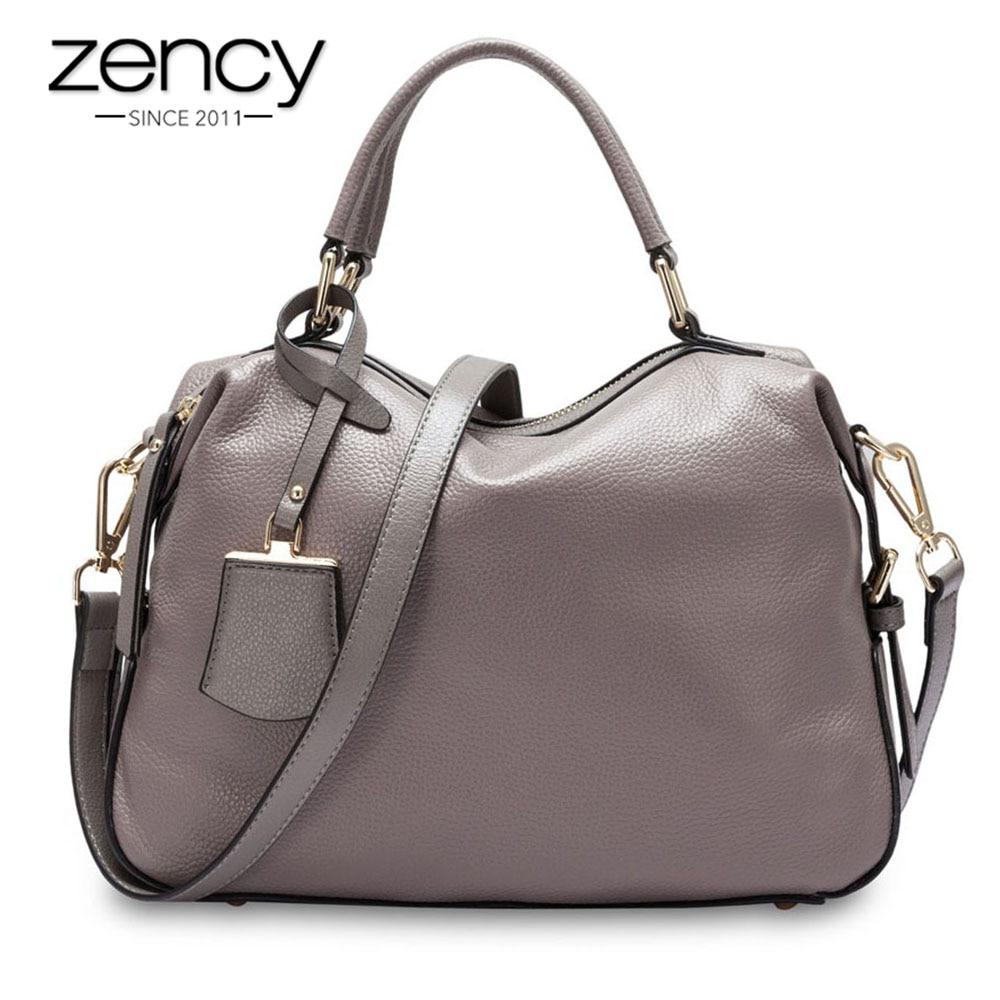 Сумки Zency из 100% натуральной кожи, модная женская сумка-тоут, женская Бостонская очаровательная роскошная сумка через плечо, сумки на плечо бордовый
