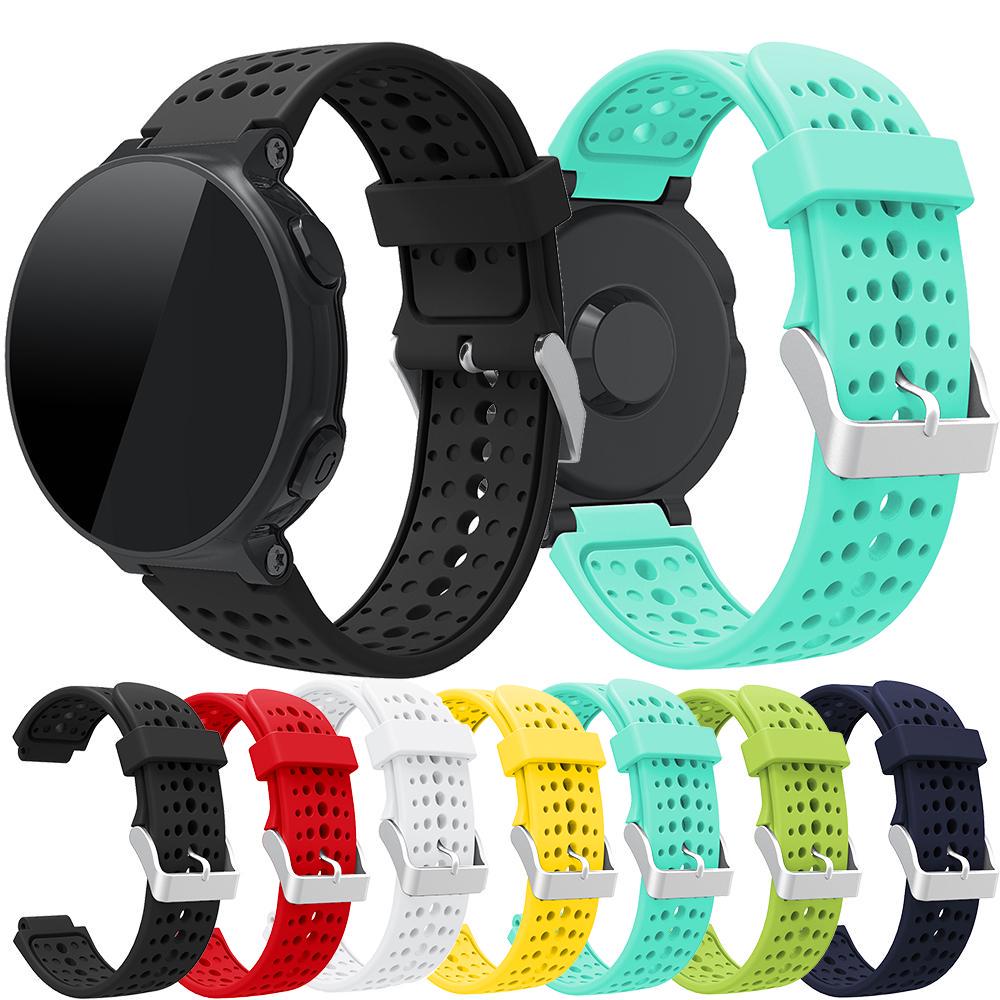 Силиконовый ремешок для часов Garmin Forerunner 230 235 220 620 630 735, сменный ремешок для часов чёрный