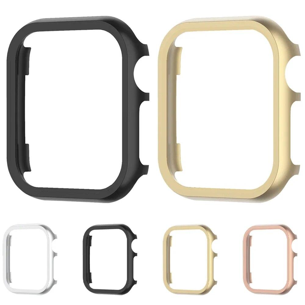 Металлический корпус для Apple Watch Ultra 2 Series 9, 8, 7, 41 мм, 45 мм, чехлы-бамперы из алюминиевого сплава для iWatch 6 SE, 40 мм, 44 мм, крышка рамки 40mm серебряный