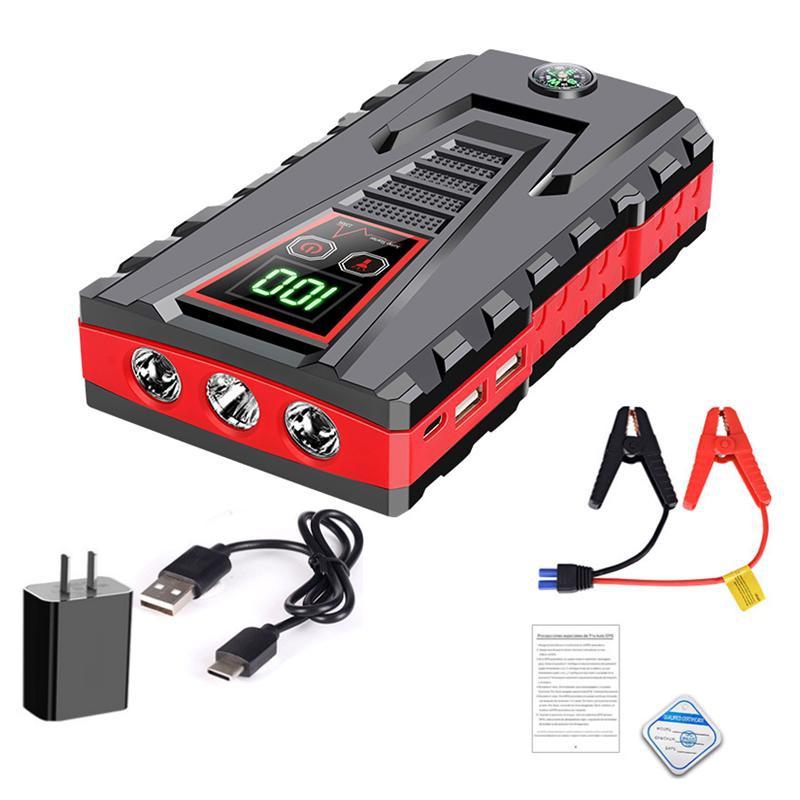 99800 мАч автомобильный стартер Power Bank 5000A 12 В портативный автомобильный аккумулятор стартер аварийный автоматический усилитель пусковое устройство Jump Start чёрный