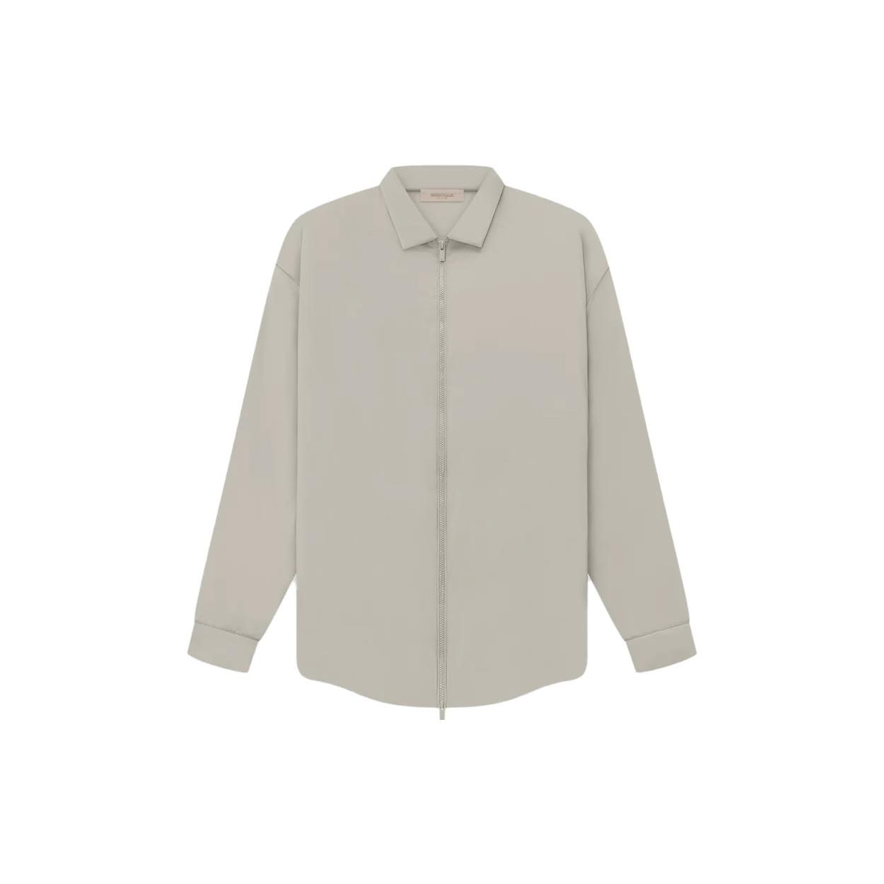 Fear of God Essentials SS23 Нейлоновая куртка-рубашка с наполнителем и воротником-стойкой Мужская верхняя одежда Seal-Grey FOG-SS23-068 XS
