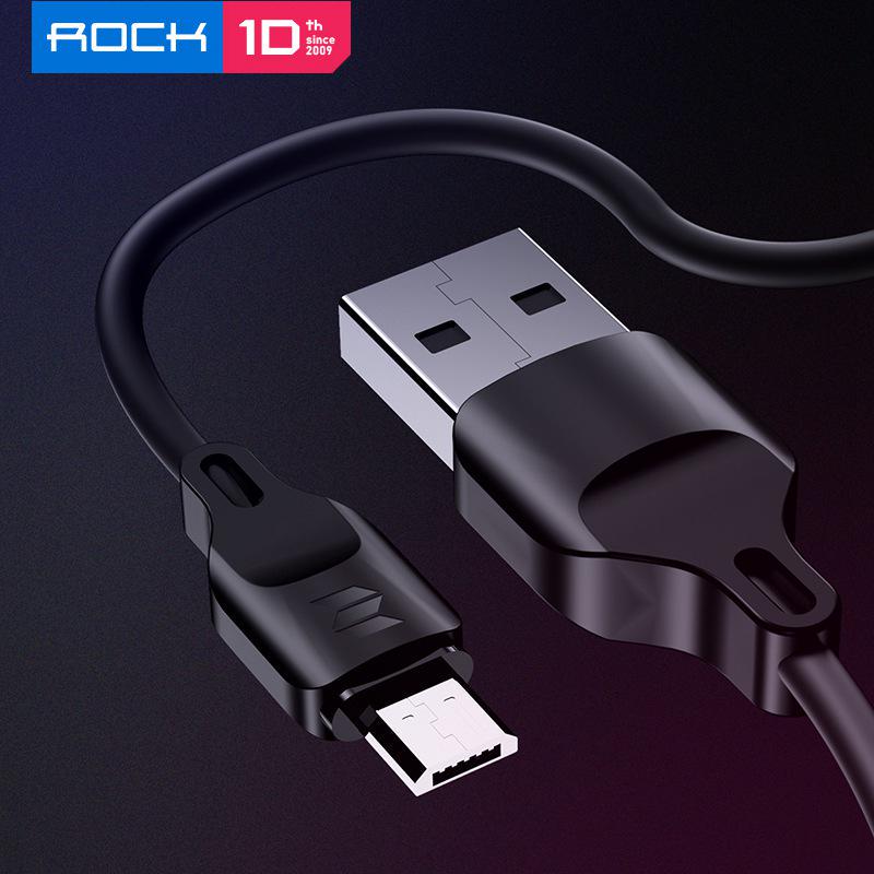 Кабель ROCK 1M Micro USB для ускорения передачи данных и синхронизации для телефона Android 1M белый