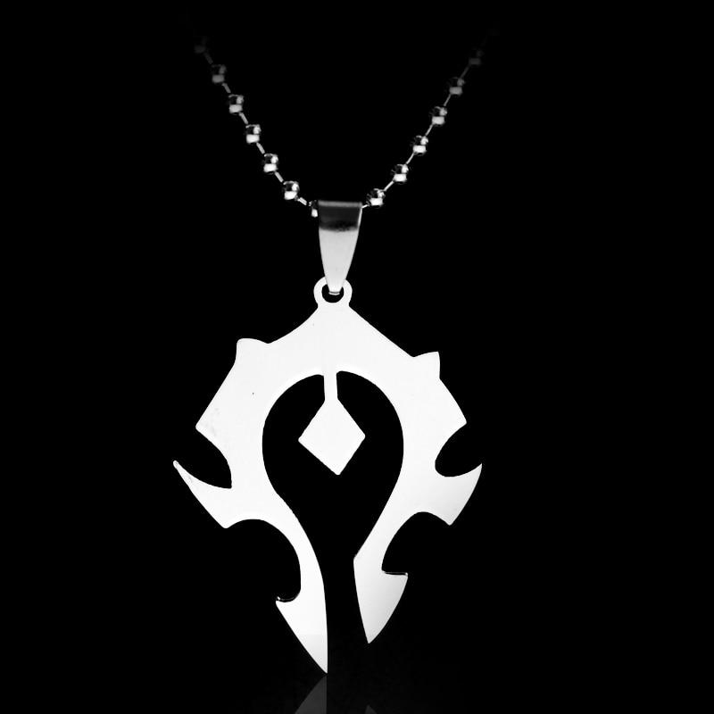 Wow World of Warcraft Орда символ кулон ожерелье колье ожерелье для мужчин женщин ювелирные изделия подарок белый