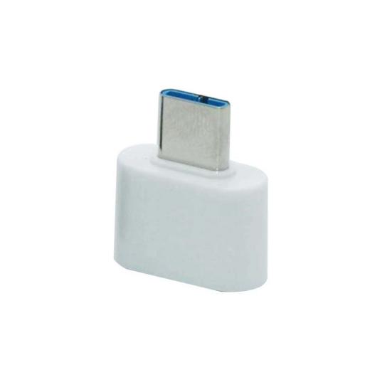 OTG Адаптер для телефона Type-C Male USB Female белый