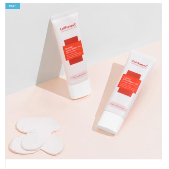   Joom [1 + 1] Тонизирующее солнцезащитное средство Cell Fusion C 100 SPF 50+ / PA ++++