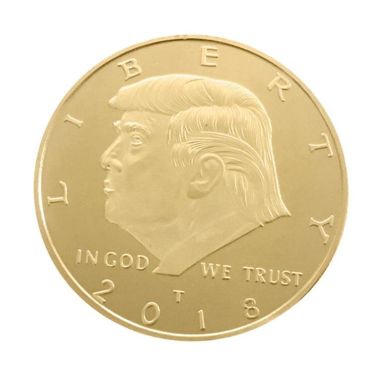 Памятная монета президента США Трампа Серебряная монета Золотая монета Трампа Поделки 4cm
