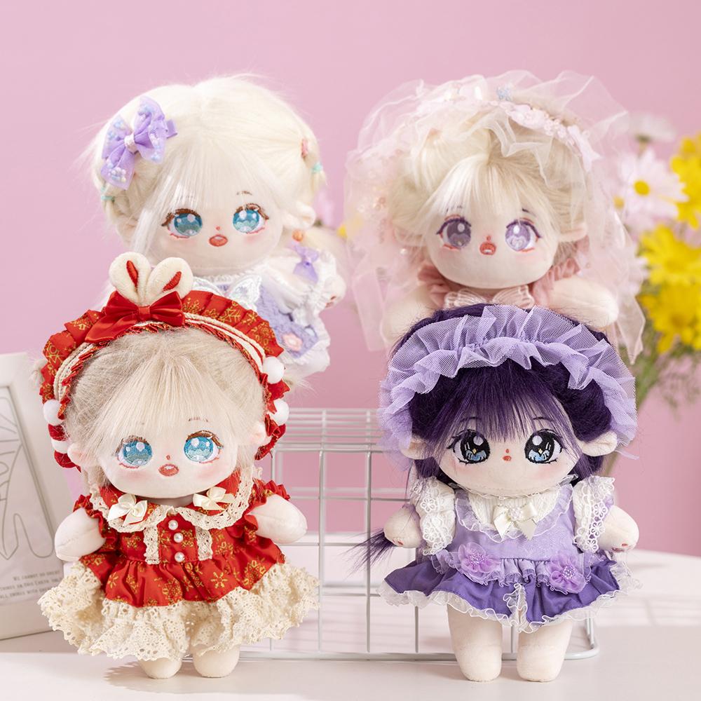 Симпатичная кукла IDol 20 см, детские плюшевые игрушки, аниме, плюшевые куклы со звездами, детские подарки, куклы, милые куклы для девочек, игрушки without skeleton фиолетовый