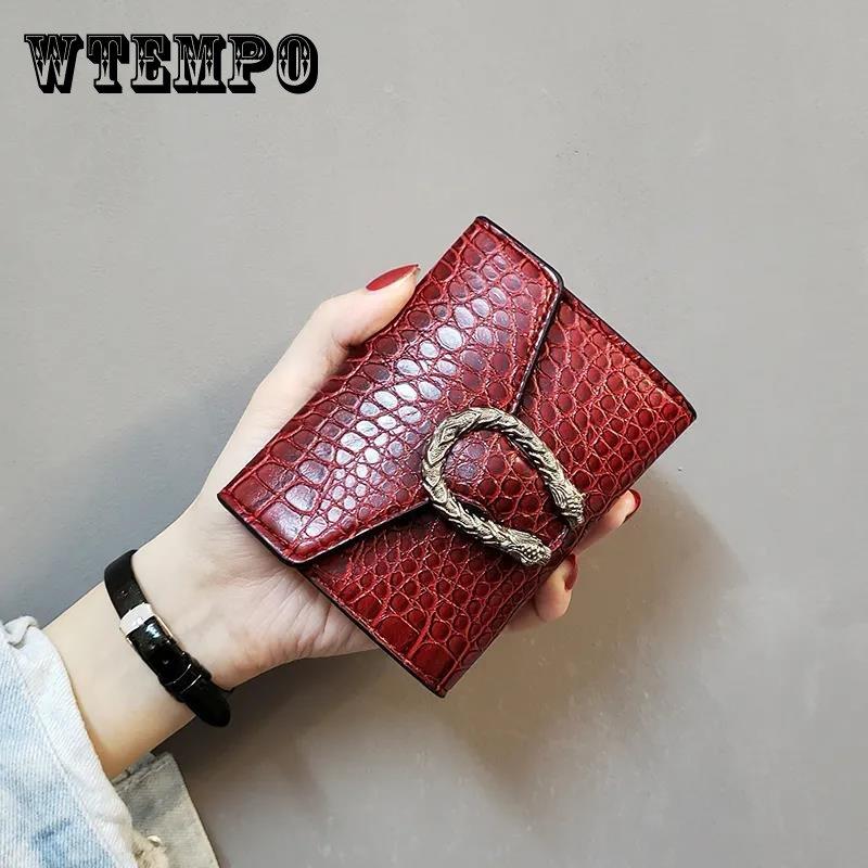 WTEMPO женский кошелек с кредитной банковской картой, кошелек, деловой повседневный мини-кошелек, однотонный брендовый кошелек 12*10*2cm зелёный