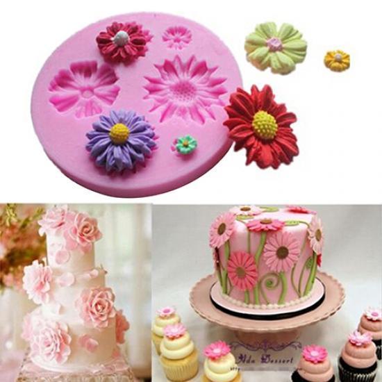 Форма для торта из помадки 3D Flower своими руками one size
