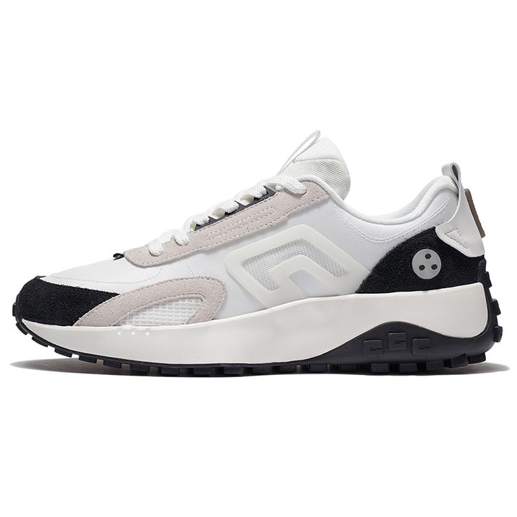 Li Ning CF Yuehua 2.0 спортивные амортизирующие износостойкие низкие повседневные туфли мужские кроссовки черные белые AGLS045-2 42⅓