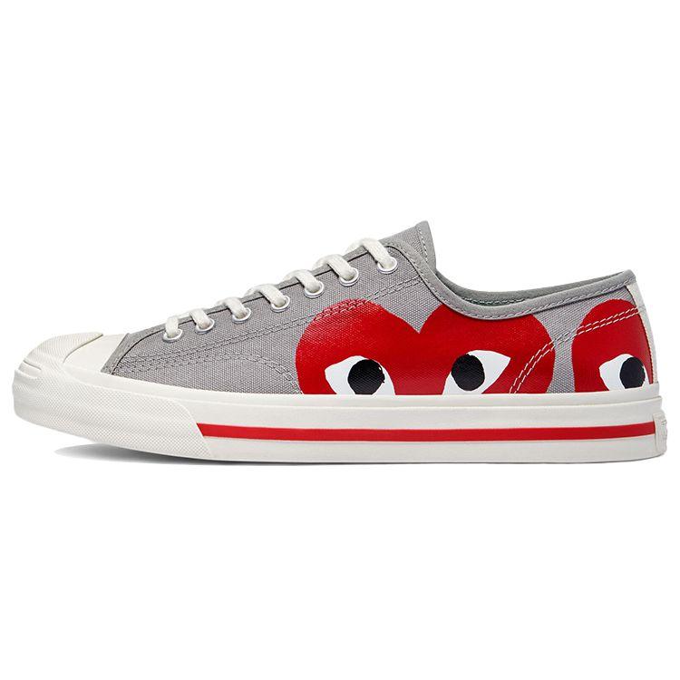 Кроссовки унисекс Converse Comme des Garçons PLAY x Jack Purcell Drizzle Red Grey Egret 171260C 35