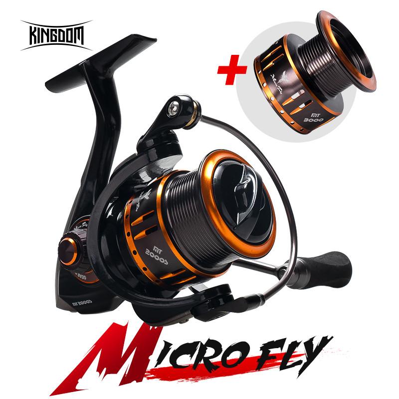 Спиннинговая рыболовная катушка Kingdom MICRO FLY 800 1000 2000 3000, легкая катушка для джиговой ловли, катушка для приманки, спиннинговые катушки для пресной и морской воды MT-800