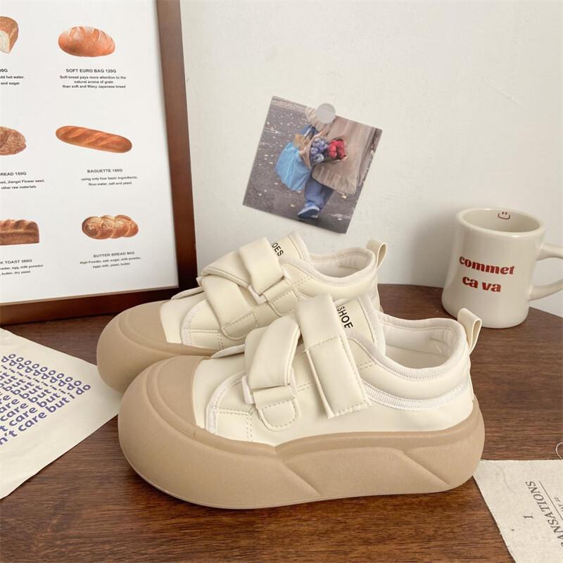 Корейская обувь Clogs Platform Casual Female Sneakers 2024 Creepers Small Summer New Hook & Loop Leisure Small White Shoes Clogs Pl 35