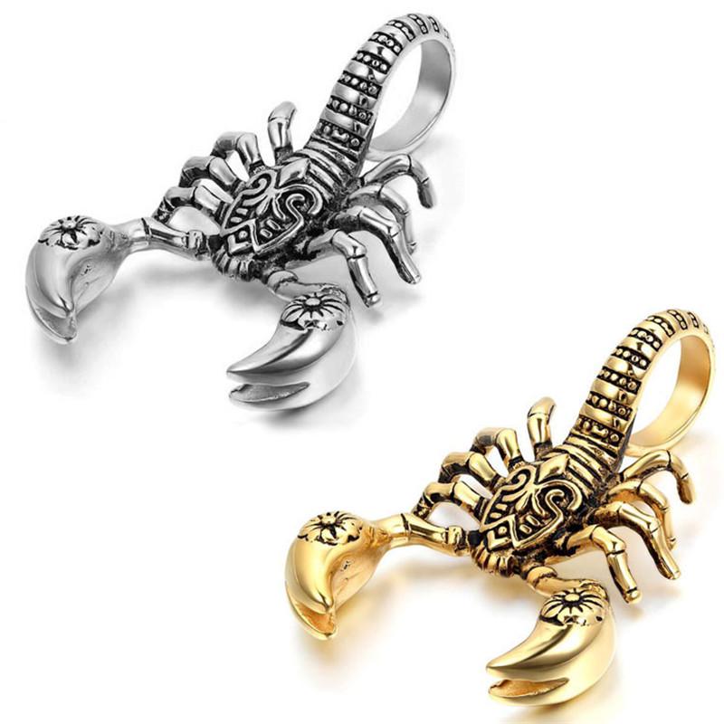 Цепочки для мужчин  Joom Shellhard Men Retro Hip Hop Jewelry Scorpion Vintage Cuestion Cabbage для мужчин Punk Rock Gift Персонализированные аксессуары серебряный