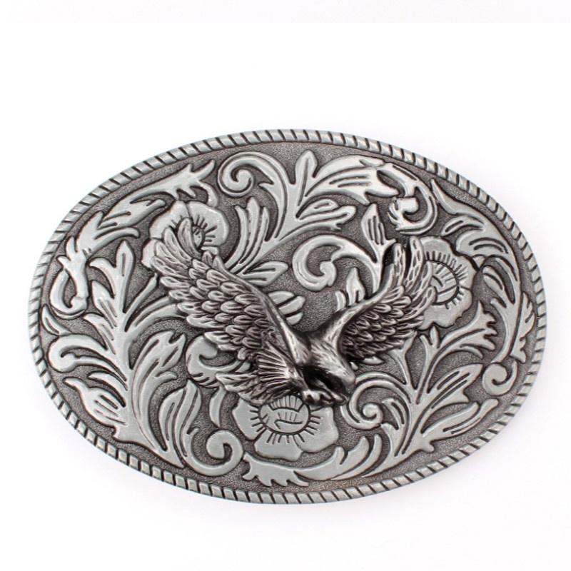 Винтажный мужской ремень с пряжкой Western Eagle, ковбойские овальные пряжки с гравировкой