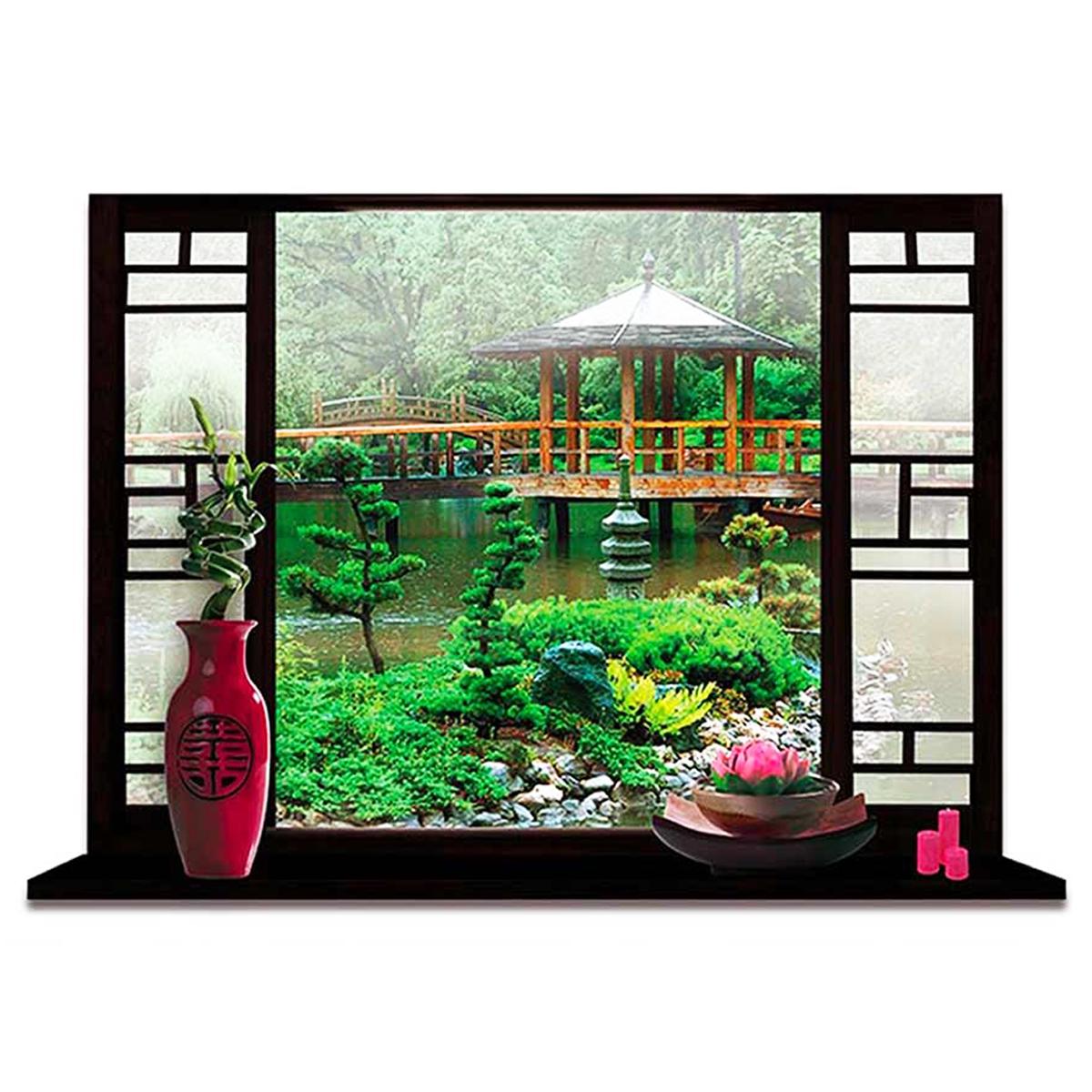 Les Trésors De Lily [M9123] - Наклейка Trompe l oeil  Zen Garden  (50x70 см) чёрный